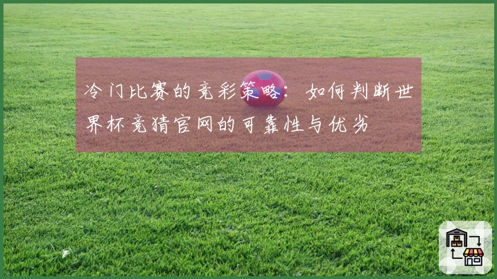 冷门比赛的竞彩策略：如何判断世界杯竞猜官网的可靠性与优劣
