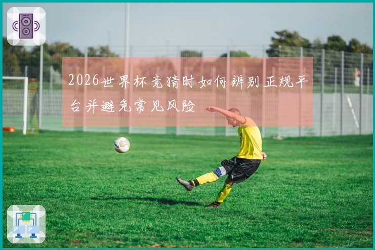 2026世界杯竞猜时如何辨别正规平台并避免常见风险